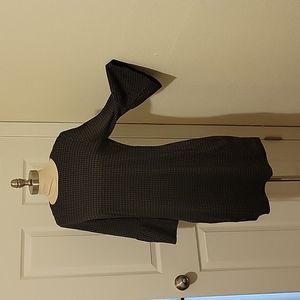 Black/grey houndstooth dress